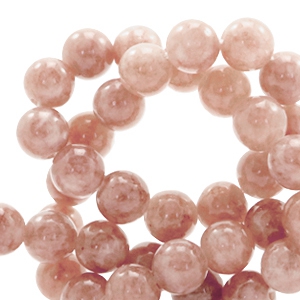 Perline in pietra naturale Quarzo 4mm rosa chiaro-beige
