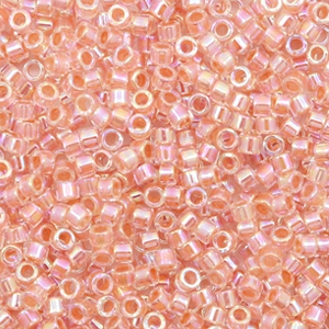 Perline Miyuki Delica 11/0 Dark peach lined crystal AB DB-54