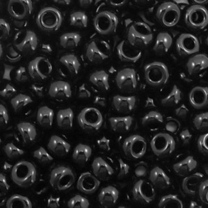 Rocailles Miyuki 6/0 Opaque black 6-401