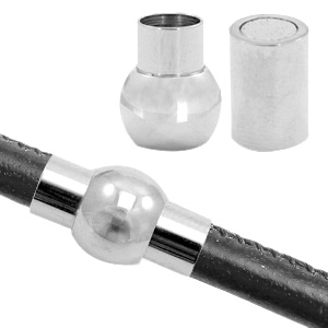 Componenti in acciaio inossidabile chiusura magnetica &Oslash;6mm argento antico