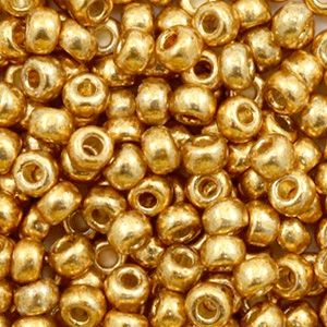 Rocailles Miyuki 6/0 Duracoat galvanized yellow gold 6 - 4203