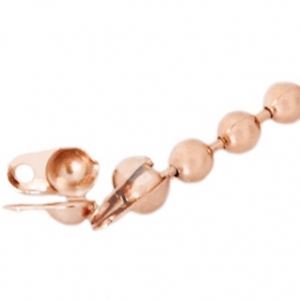 Catena a palline di metallo BQ 1,2 mm terminale oro rosa