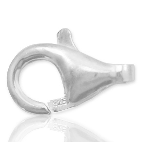 Componenti in argento 925 chiusura moschettone 9mm argento