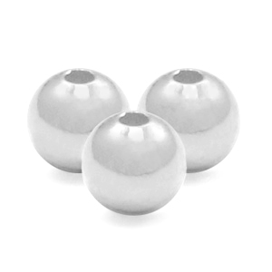 Perline in argento 925 4mm tonda argento