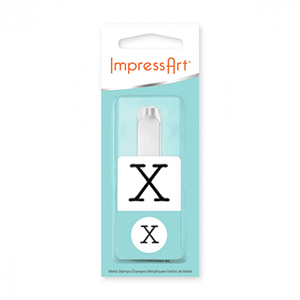 ImpressArt punzoni alfabeto 10 mm Monogram X maiuscolo argento