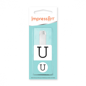 ImpressArt punzoni alfabeto 10 mm Monogram U maiuscolo argento