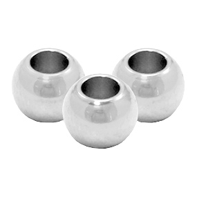 Perline in acciaio inossidabile 6mm argento