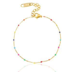 Bracciali in acciaio inossidabile arcobaleno oro