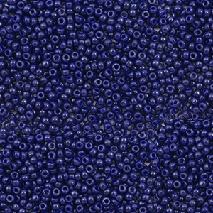 Rocailles Miyuki 15/0 Duracoat opaque dyed dark navy blue 15-4494