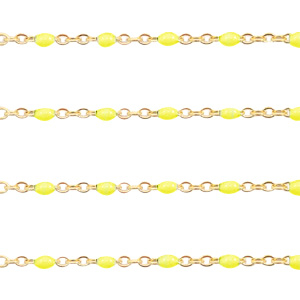 Componenti in acciaio inossidabile 1 mm catena stile rosario giallo-oro