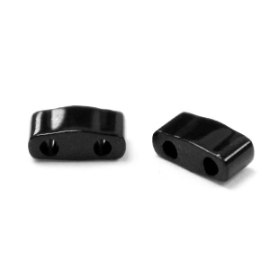 Perline Miyuki Tila met&agrave; 5x2,3 mm Opaque black HTL-401