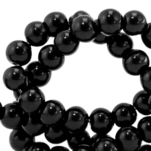 Perline di vetro 6 mm nero