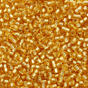 Rocailles Miyuki 11/0 Silverlined dark gold 11-4