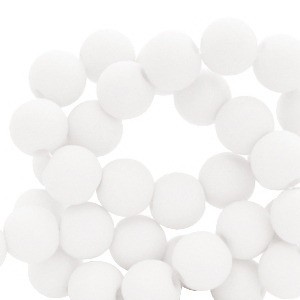 Perline in acrilico 6mm bianco
