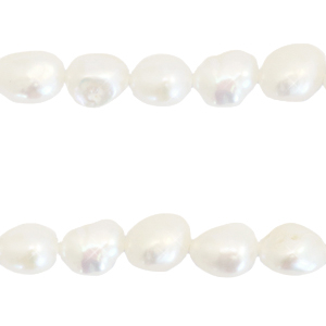 BQ Perle di acqua dolce pepita rotonde 8-9mm bianco naturale