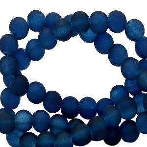 Perline di vetro 4 mm opache blu profondo