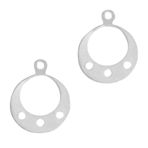 Ciondoli in argento 925 rotondo con anellini argento