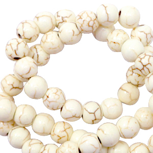 Perline di ceramica 4 mm biancastro