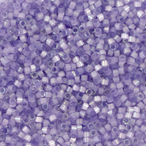 Perline Miyuki Delica 11/0 Silk satin dyed lilac DB-1809