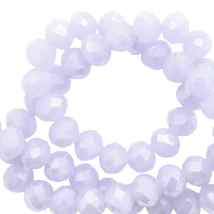 Perline sfaccettate 8x6 mm rondella blu lavanda delicato-effetto perlato