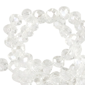 Perline sfaccettate 3x3mm rondella cristallo-effetto perlato