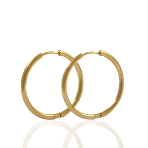 Orecchini in acciaio inossidabile 22mm a cerchio oro