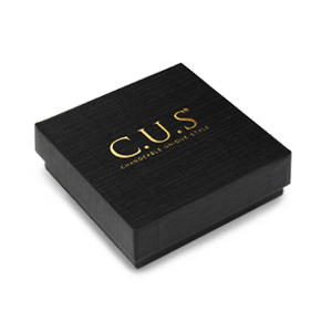 scatolina per bigiotteria C.U.S&reg; 7x7cm nero-oro