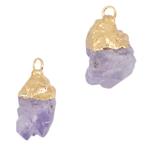 Ciondoli in pietra naturale viola-oro