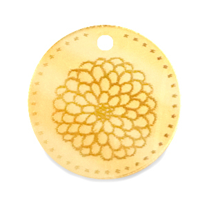 Ciondoli Plexx 20mm Fiore di nascita Novembre-Crisante oro