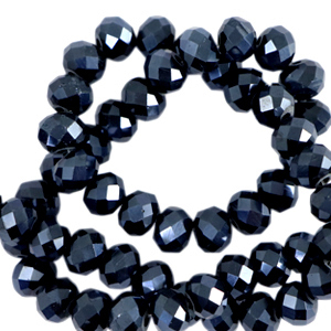 Perline sfaccettate 8x6 mm rondella blu interstellare-effetto perlato