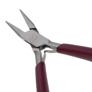 Beadsmith 
pinza a punta piatta rosso-argento