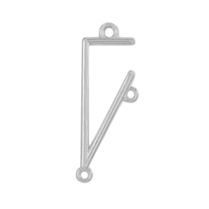 Ciondoli di metallo DQ distanziatore triangolo argento antico (privo di nichel)