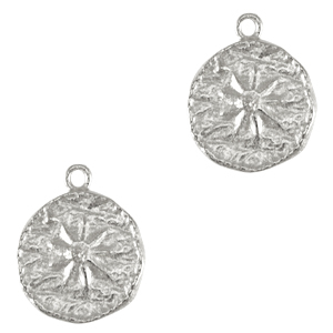 Ciondoli di metallo DQ sole argento antico (privo di nichel)