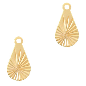 Metallo TQ in ottone ciondolo goccia oro