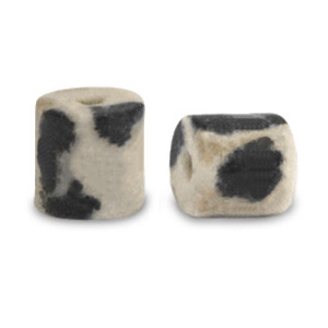 Perline di pietra naturale Diaspro Dalmata a dischetto 4x4mm grigio beige