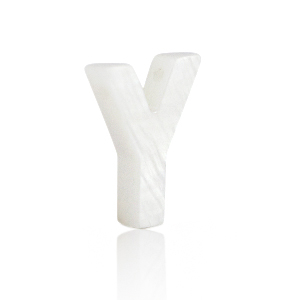 Pendenti di conchiglia prodotti speciali lettera Y bianco (colore naturale)