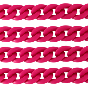 Catena in acrilico 22mm opaca rosa magenta