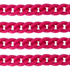 Catena in acrilico 18mm opaca rosa magenta