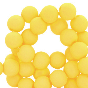 Perline in acrilico 6 mm giallo ardente
