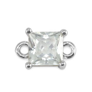 Distanziatori di vetro Crystal Glass quadrato cristallo-argento