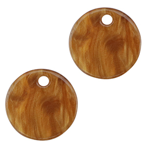 Pendenti in resina 12mm arancione raccogliere-marrone