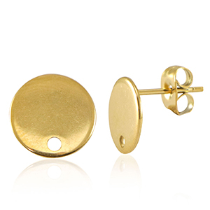Componenti in acciaio inossidabile orecchini con anellino 10mm oro