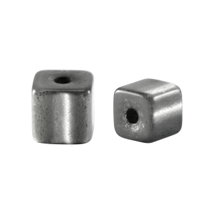 Perline Super polaris Elements Lucido 4 mm cubo grigio tempesta