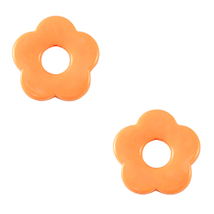 Ciondoli in acrilico fiore arancio corallo