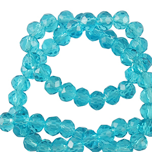 Perline sfaccettate 3x2mm rondella blu azzurro
