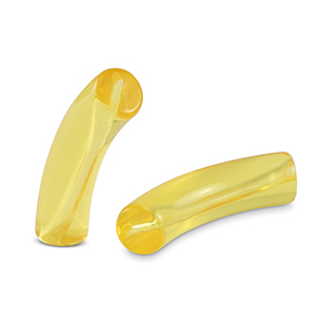 Perline in acrilico tubo giallo fresia