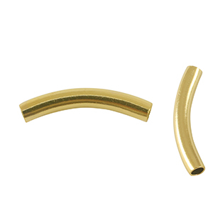 Perline in acciaio inossidabile tubo 25mm oro