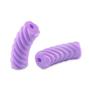 Perline in acrilico tubo spirale viola