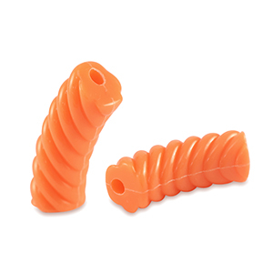 Perline in acrilico tubo spirale arancio