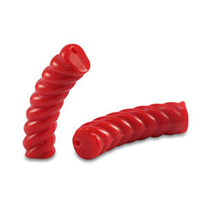 Perline in acrilico tubo spirale Rosso